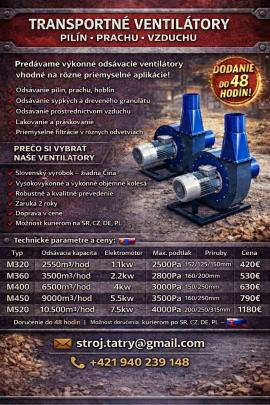 Afzuiger Transportné ventilátory  |  Droogkamers, ventilatiesysteem | Houtbewerkingsmachines | Juraj polovka šneky výroba 